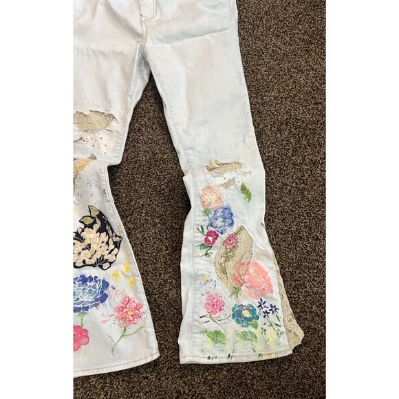 True Religion Becca Mid Rise Bootcut jeans, customized, embroidered, painted, 31 - Picture 2 of 16